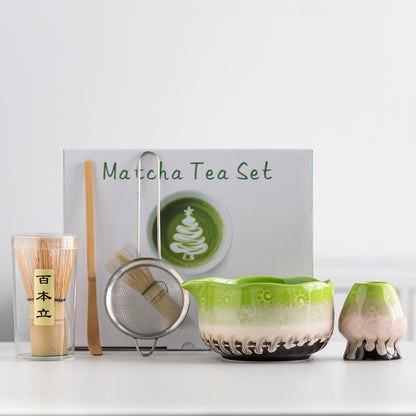 Sun and Wheat Ear Matcha Bowl