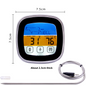 Smart Food Thermometer with Touch Screen and Timer