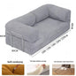 Foldable Corduroy Sofa Bed with Modular Design