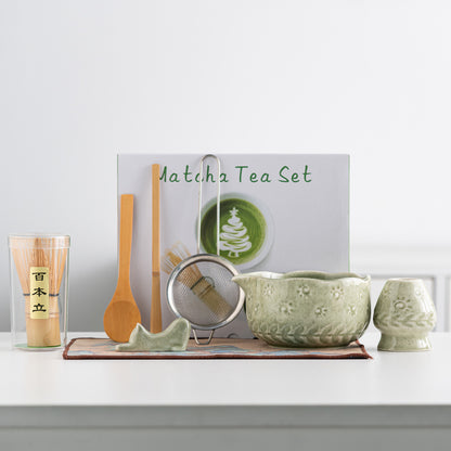 Sun and Wheat Ear Matcha Bowl