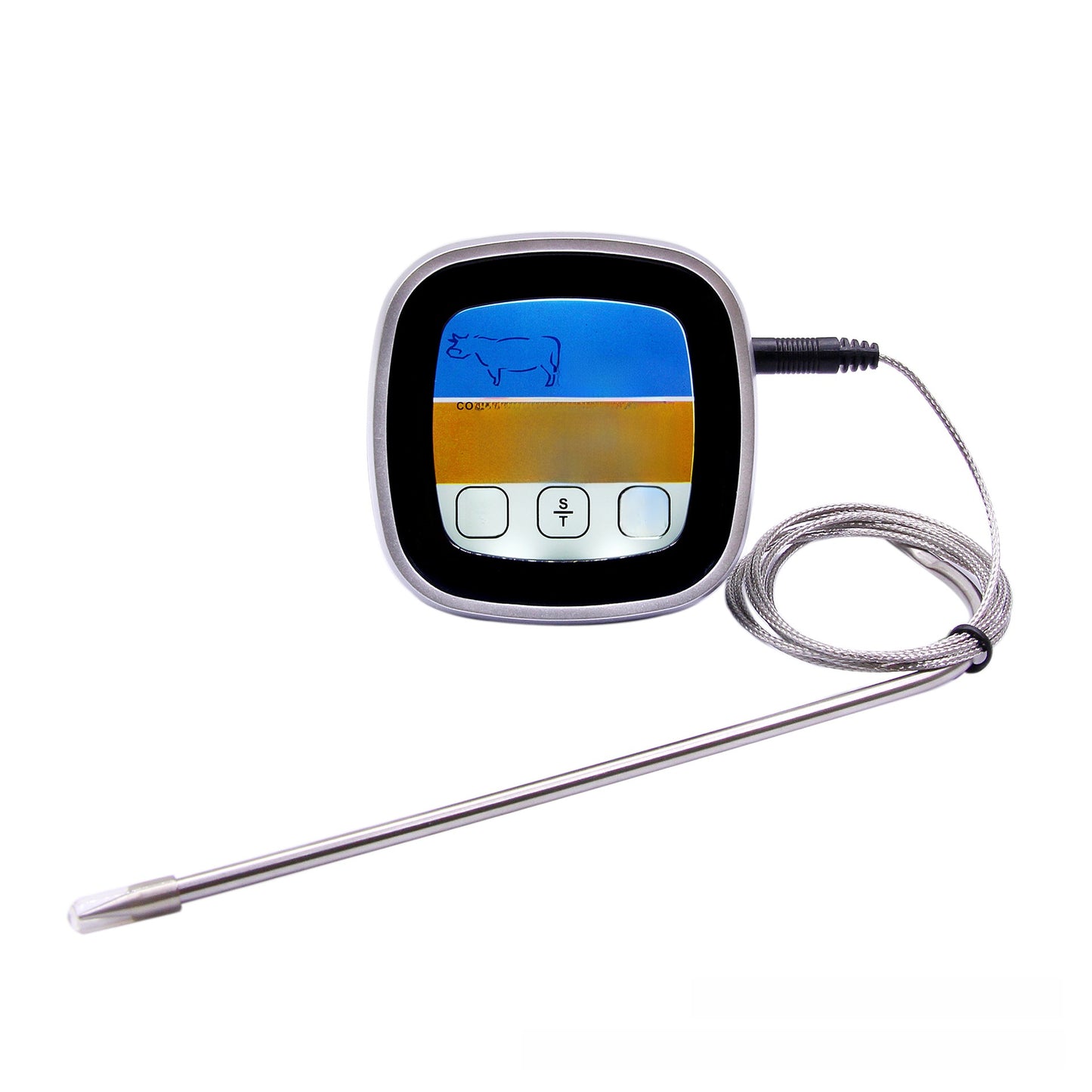 Smart Food Thermometer with Touch Screen and Timer