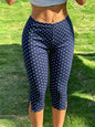 Womens Slim-Fit Cropped Sports Pants
